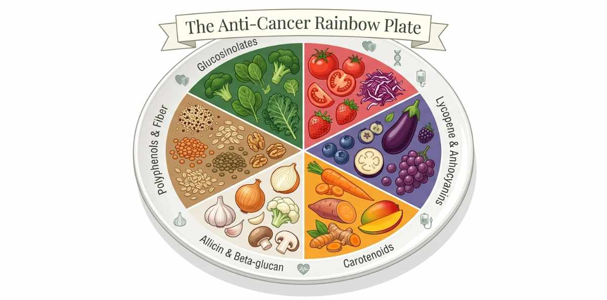 Figure 9.1 · The Anti-Cancer Rainbow Plate — eat five colors daily